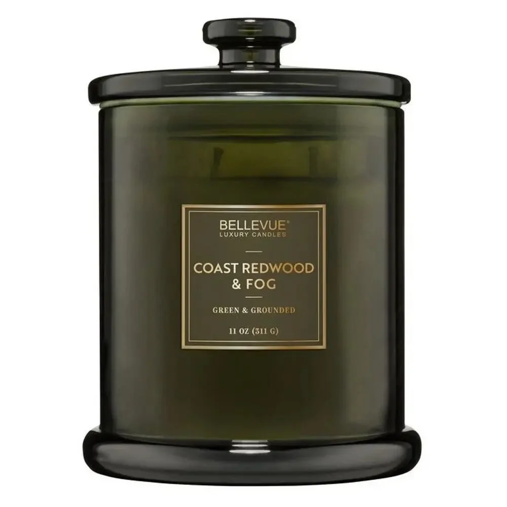 Bellevue Luxury Scented Soy Blend Glass Candles 11 oz 4-Pack with Lids NEW